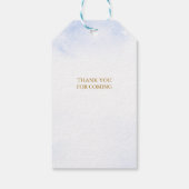 Blauwe Baby is koud buiten het Baby shower Cadeaulabel (Achterkant)