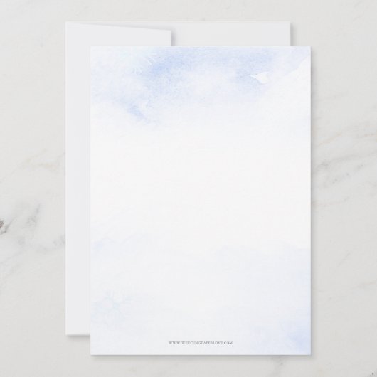 Blauwe Baby is koud buiten het Baby shower Kaart (Achterkant)