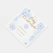 Blauwe Baby is koud buiten het Baby shower Servet (Hoek)