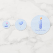 Blauwe baby jongen eerste verjaardag confetti (Voorkanten)