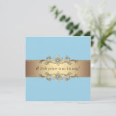 Blauwe Baby Jongen Prins Douche Kaart (Staand voorkant)