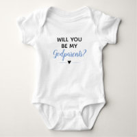 Blauwe Baby Jongen Schattig Wil Je Mijn Peetouders