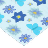 Blauwe Baby Jongen Vlinders en Bloemen met patrone Tafelkleed (Gekanteld)