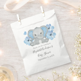 Blauwe Baby Jongens Olifant Baby Shower Bloemen Ba Bedankzakje