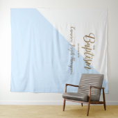 Blauwe baby moderne baptisme achtergrond wandkleed (In Situ (horizontaal))