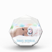 Blauwe Baby naam Fotoblokken (Voorkant)