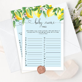 Blauwe Baby naam race game