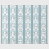 Blauwe Baby olifant Cadeaupapier (Vlak)