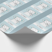 Blauwe Baby olifant Cadeaupapier (Hoek)