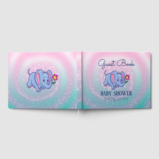 Blauwe Baby olifant Gastenboek (Volledig)