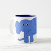 Blauwe Baby olifant mok (Voorkant links)