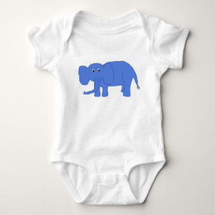 Blauwe baby olifantenkleding romper