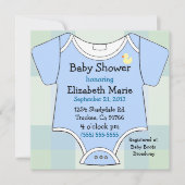 Blauwe Baby outfit Shower Kaart (Voorkant)