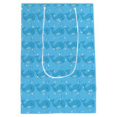 Blauwe Baby Polka gedopte walvis Medium Cadeauzakje (Achterkant)