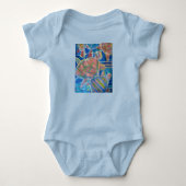 Blauwe baby romper (Voorkant)