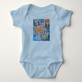 Blauwe baby romper