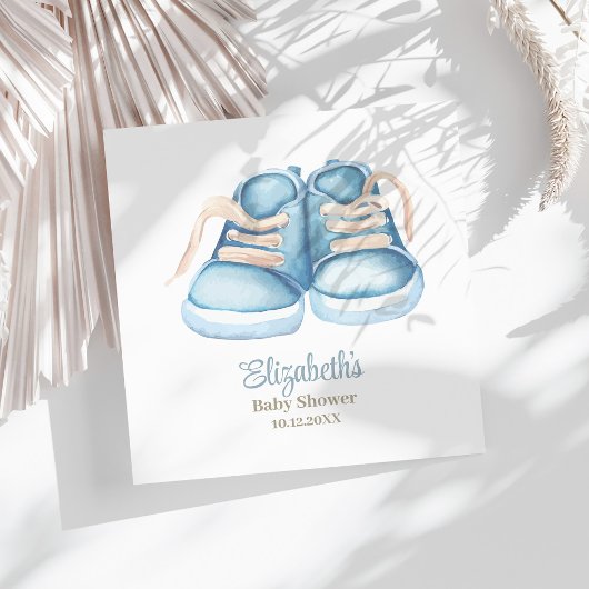 Blauwe Baby Schoenen Baby showers servetten
