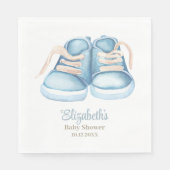 Blauwe Baby Schoenen Baby showers servetten (Voorkant)