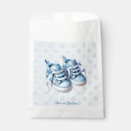 Blauwe Baby Schoenen Favor Bag Bedankzakje