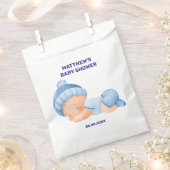 Blauwe baby shower, baby jongen shower bedankzakje (Geknipt)