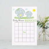 Blauwe baby shower bingo (Staand voorkant)