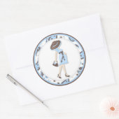 Blauwe baby shower Cupcake Toppers Stickers (Envelop)