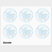 Blauwe baby shower Cupcake Toppers Stickers (Vel)
