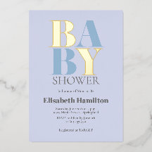 Blauwe baby shower