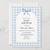 Blauwe Baby Shower Kaart (Voorkant)