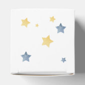 Blauwe Baby shower moonsterren over de maan Bedankdoosjes (Bovenkant)