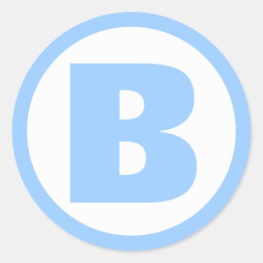 Blauwe baby shower partij voor stickers (Voorkant)