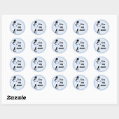 Blauwe Baby Shower Stickers (Vel)
