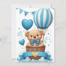 Blauwe Baby Shower Teddybeer 🧸