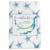 Blauwe Baby shower van walvissen en van tonijn Medium Cadeauzakje (Voorkant)