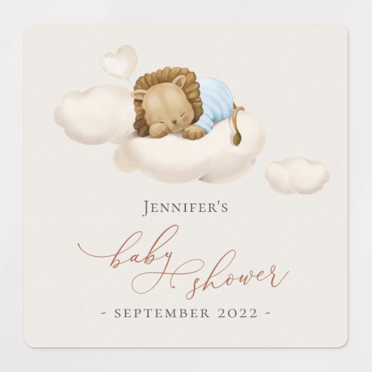 Blauwe Baby showers etiketten Labels (Design 1)