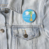 Blauwe baby showers girafkebadges ronde button 5,7 cm (In situ)