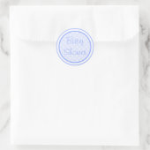Blauwe Baby showers stickers (Tas)