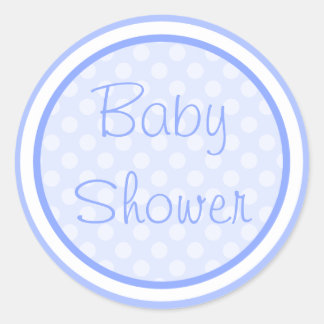 Blauwe Baby showers stickers