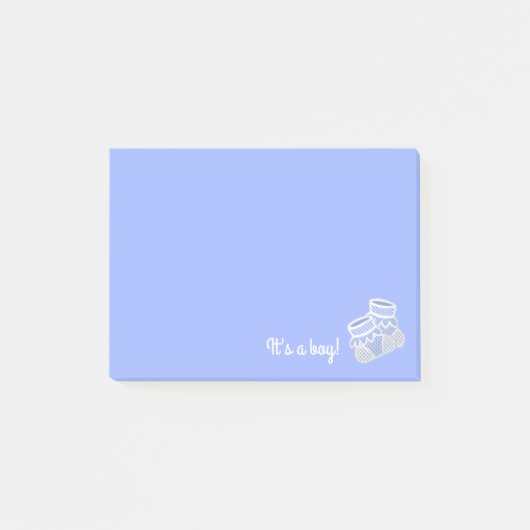 blauwe baby sokken post-it® notes (Voorkant)