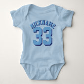 Blauwe Baby | Sporttrui ontwerp Romper (Voorkant)