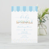 Blauwe Baby Strooibaby Borrel Kaart (Staand voorkant)