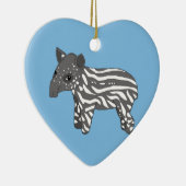 blauwe baby tapir keramisch ornament (Rechts)