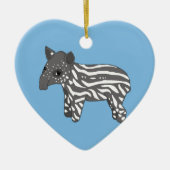 blauwe baby tapir keramisch ornament (Voorkant)