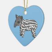 blauwe baby tapir keramisch ornament (Links)