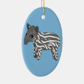blauwe baby tapir keramisch ornament (Rechts)