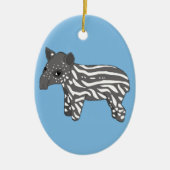 blauwe baby tapir keramisch ornament (Voorkant)