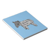 blauwe baby tapir notitieblok (Schuin)