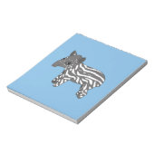 blauwe baby tapir notitieblok (Linkerzijde)