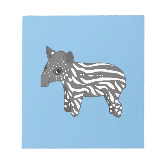 blauwe baby tapir notitieblok (Voorkant)