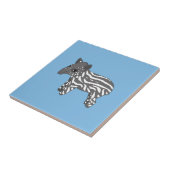 blauwe baby tapir tegeltje (Zijkant)